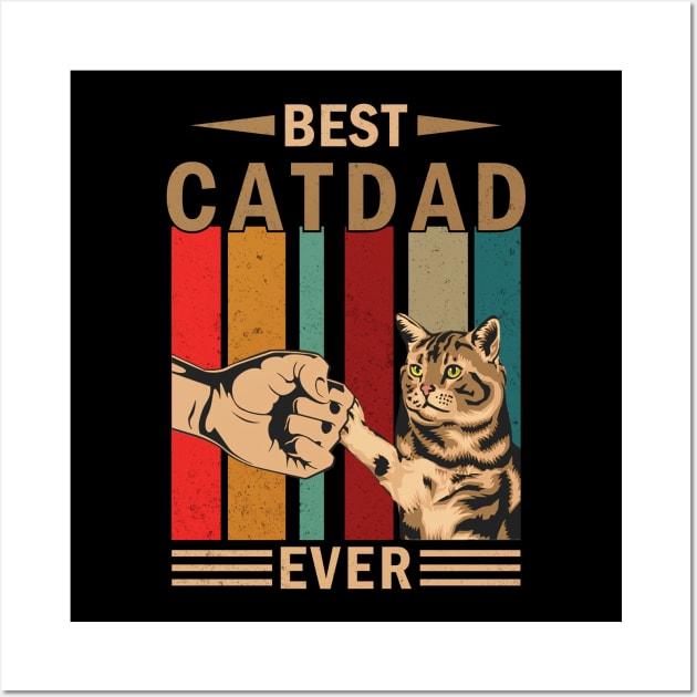 Best Cat Dad Ever Wall Art by Pittih